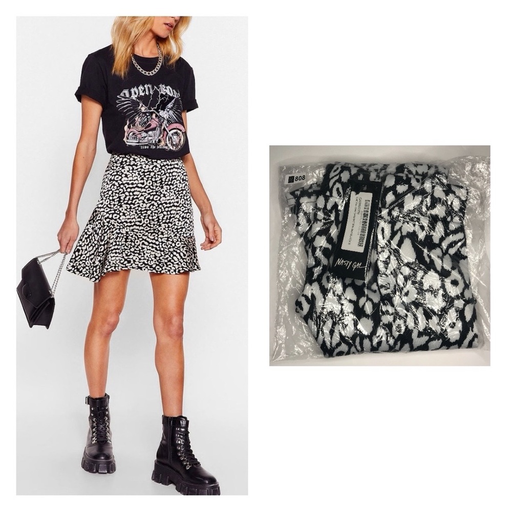 Cat Live Without You Leopard Mini Skirt - Picture 1 of 6